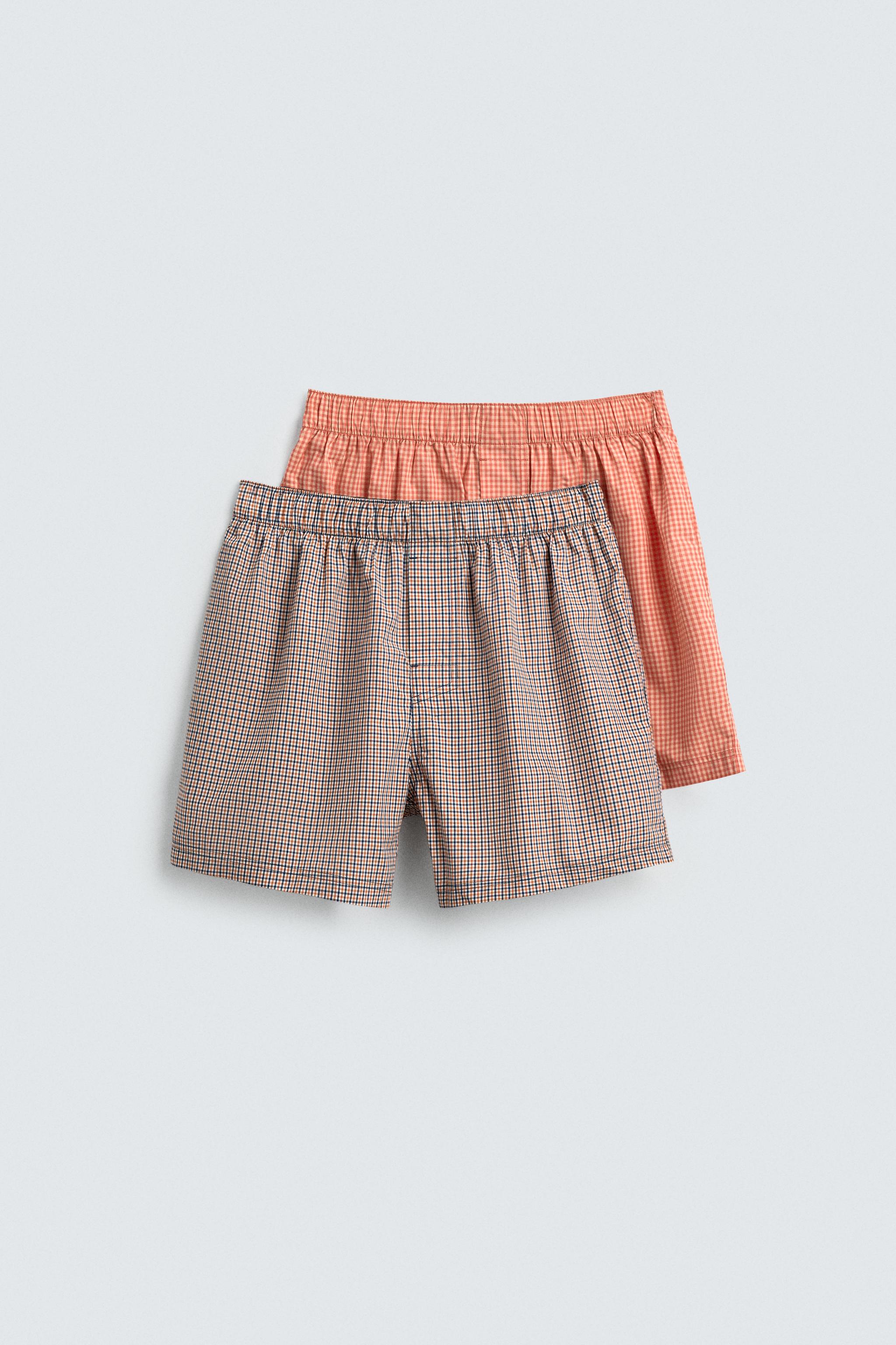 LOT DE 2 BOXERS EN POPELINE COMBINÉE