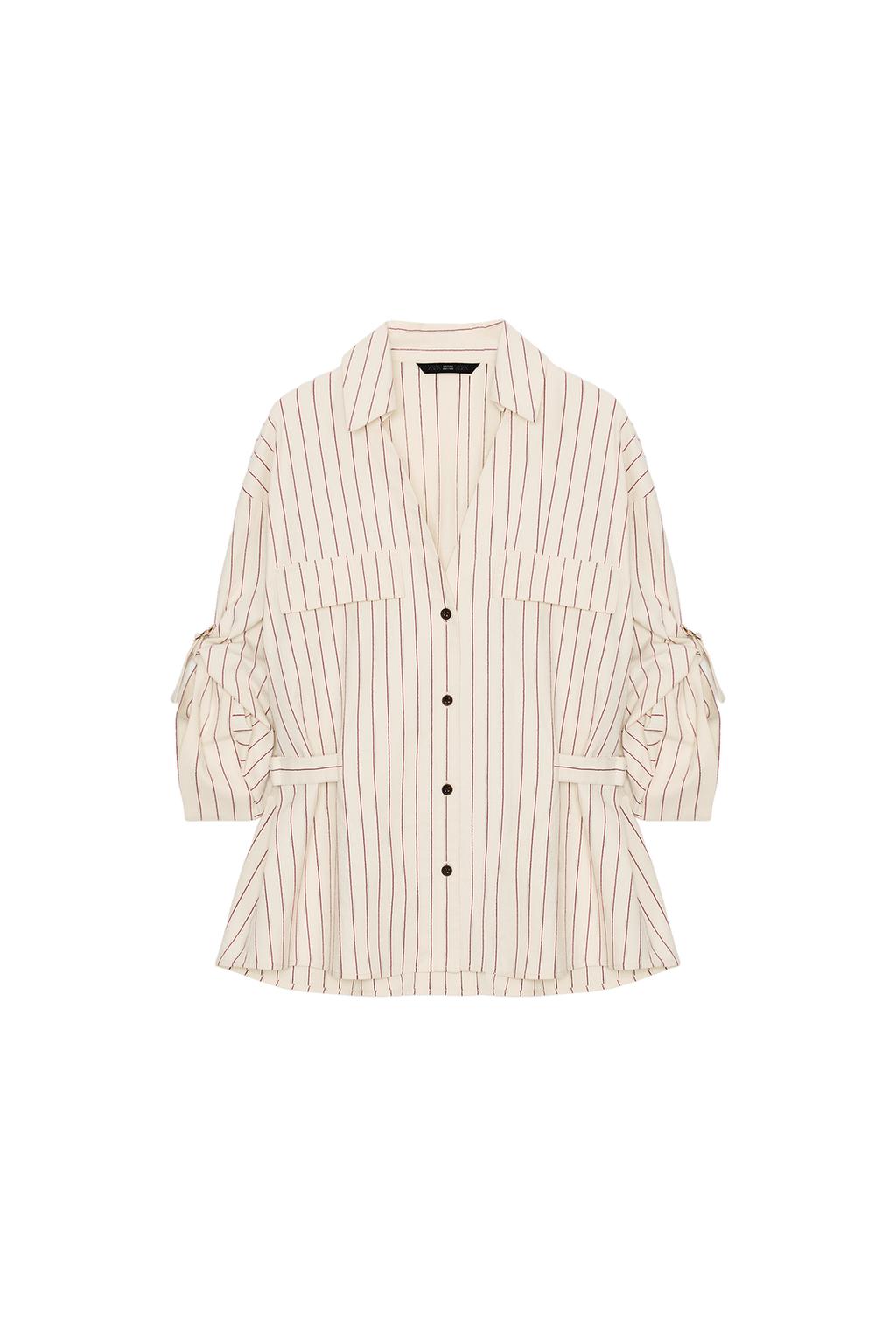 STRIPED SAFARI SHIRT - image 3