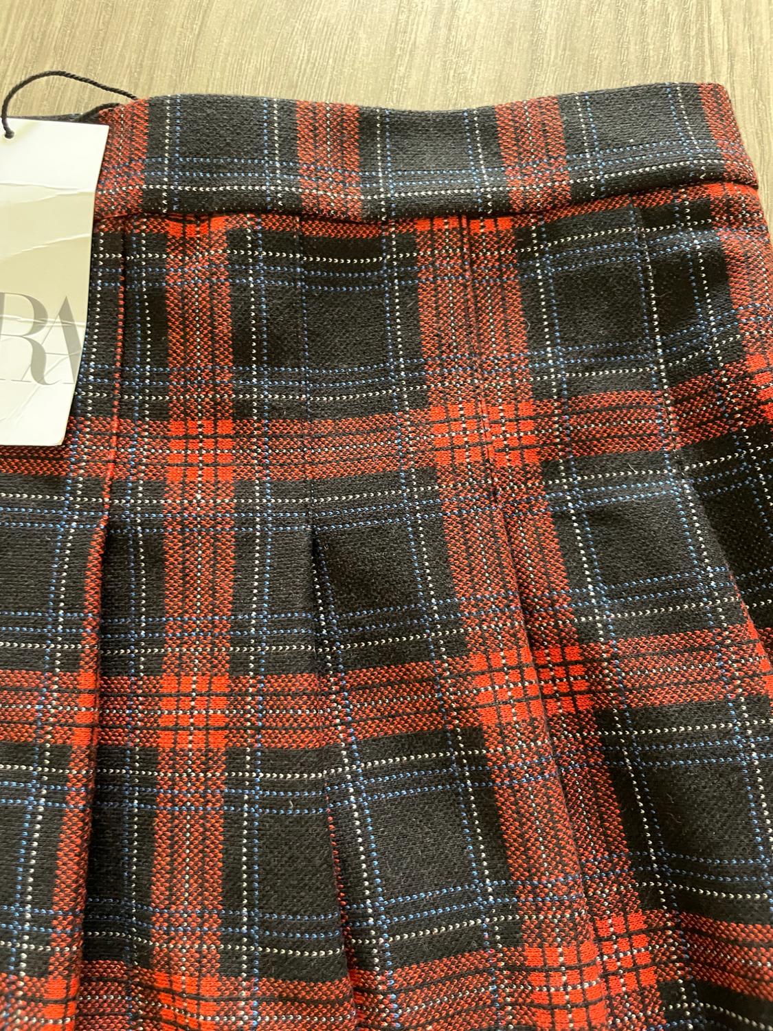 PLAID BOX PLEAT SKIRT - Image 4