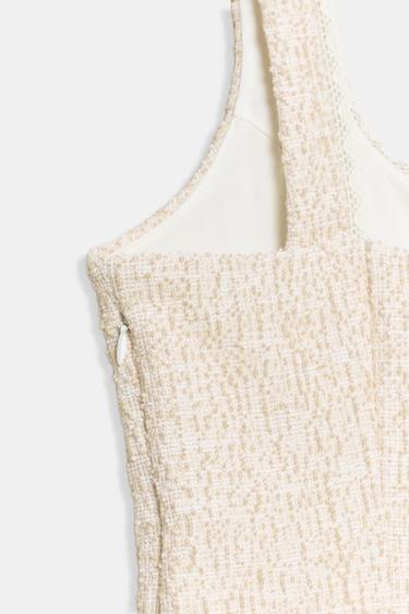 TOP STRUCTURÉ À BOUTONS - Sable / Chiné de Zara - Image 6