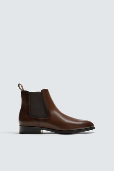 BOTA CHELSEA BICO FINO - Marrom da Zara