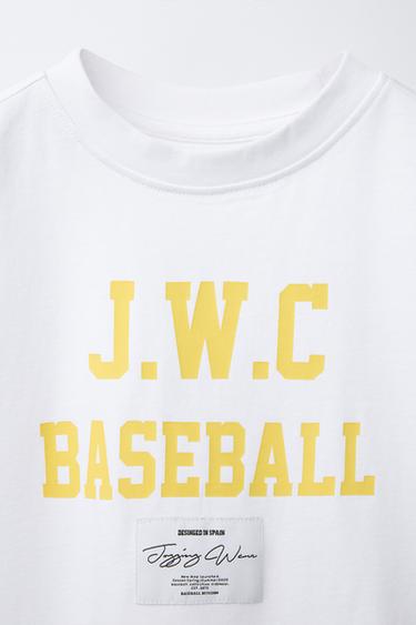 JOGGING VARSITY T-SHIRT - White by Zara - Image 2
