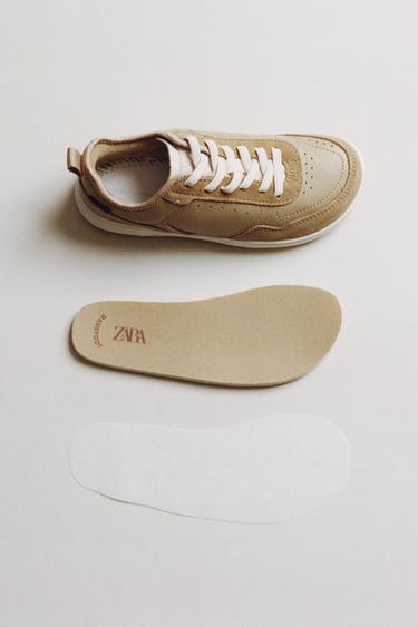 LEATHER BAREFOOT TRAINERS - Brown by Zara