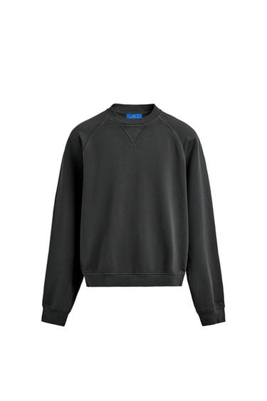 AARON LEVINE X ZARA WASHED CREWNECK SWEATSHIRT - Navy blue by Zara