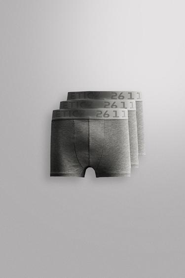 3-PACK OF BOXER SHORTS - Grey marl by Zara