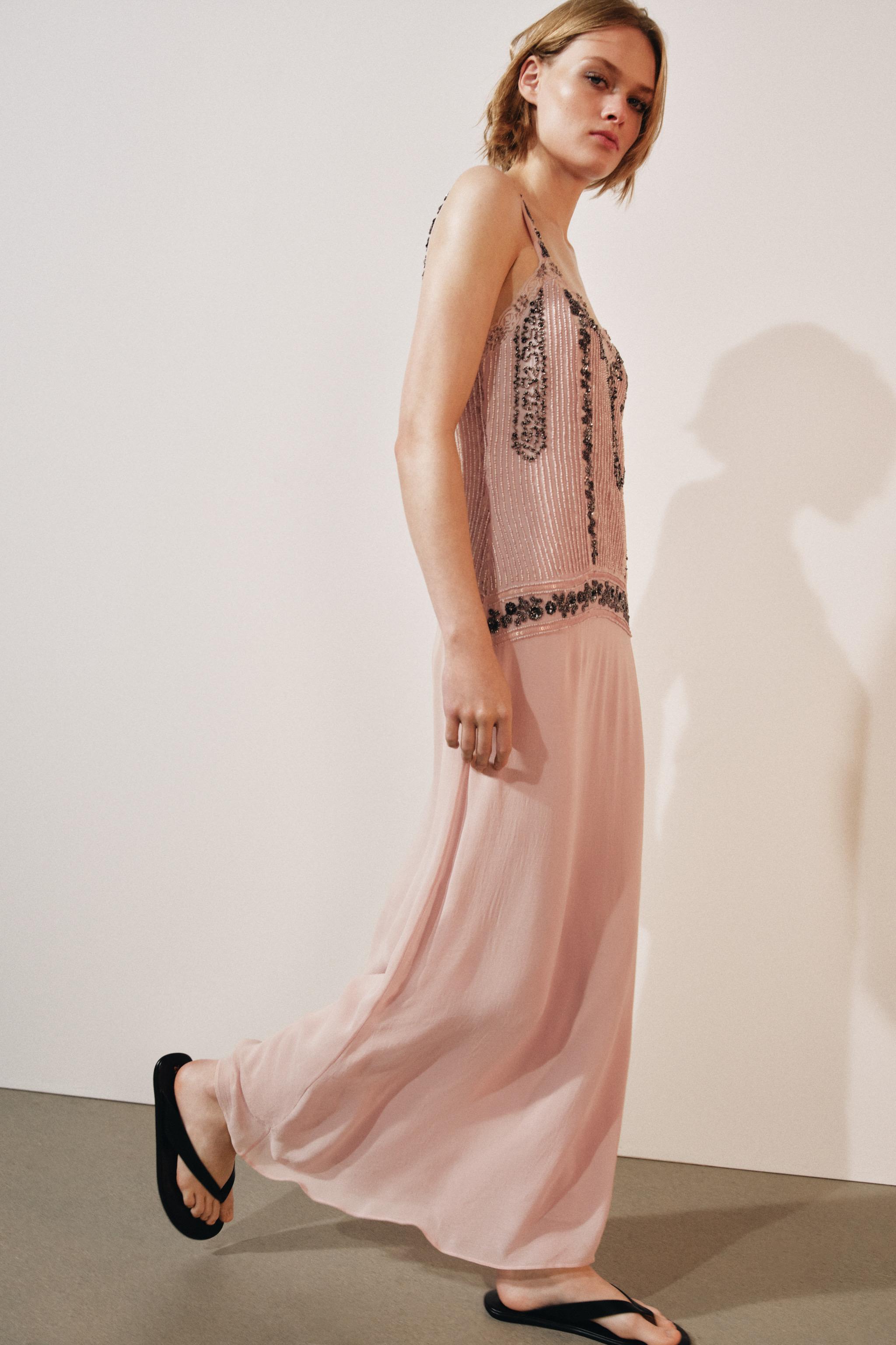 Zara ZW COLLECTION TAŞLI ELBİSE görsel 6