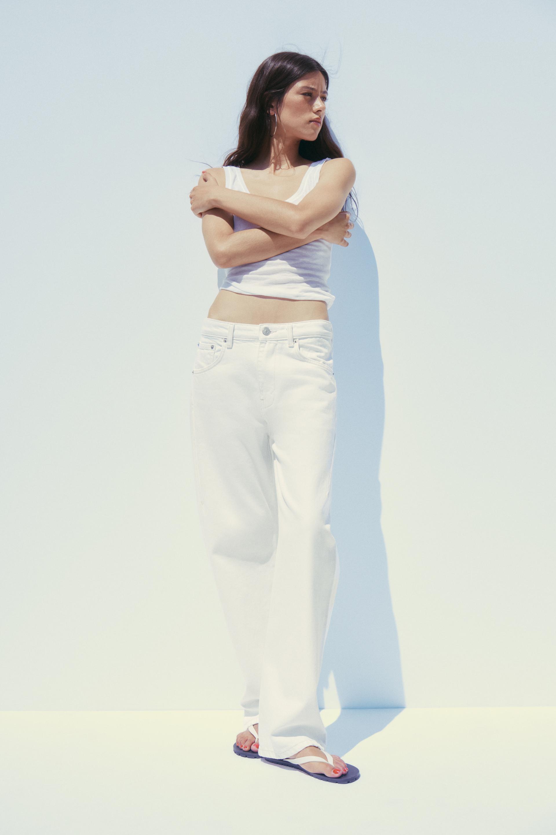 TRF SLOUCHY BELTED MID-RISE JEANS