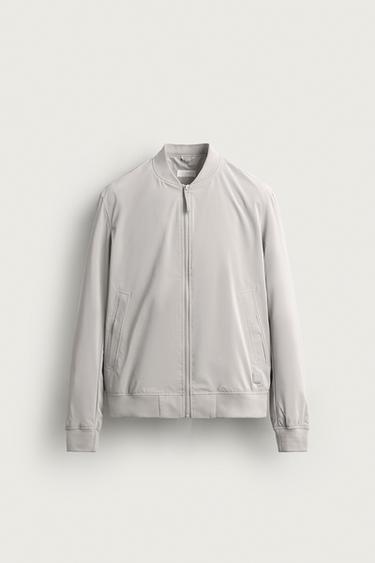 Zara LIGHTWEIGHT BOMBER JACKET - Stone