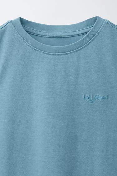 T-SHIRT SANS MANCHES UNI - Bleu délavé de Zara - Image 2