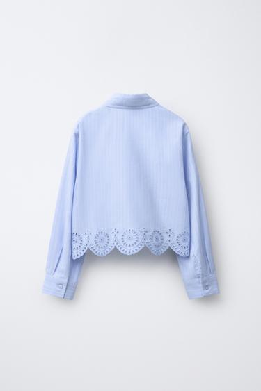 CHEMISE BAS SCHIFFLY - Bleu de Zara - Image 1