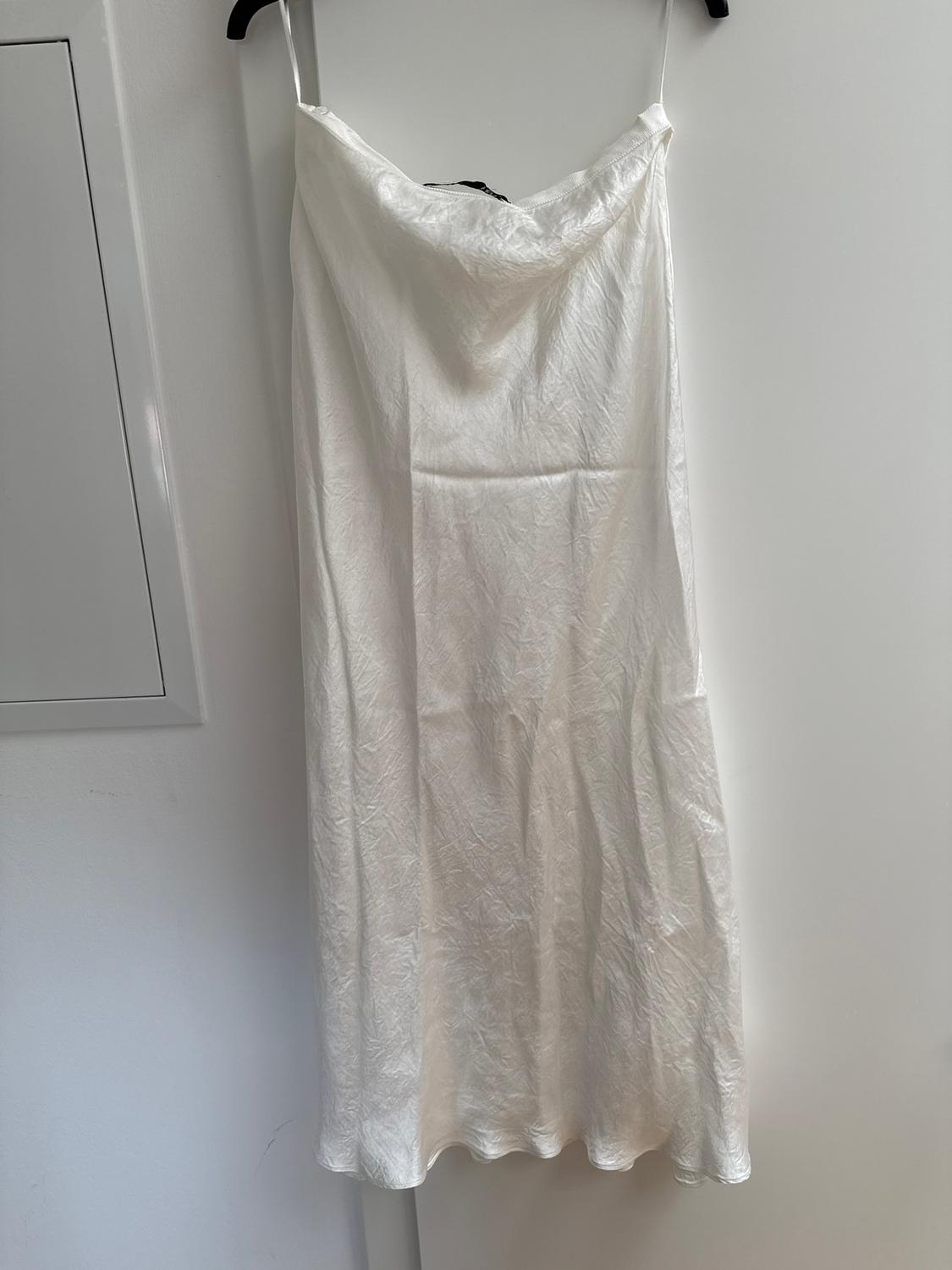 ZW COLLECTION SATIN MIDI SKIRT - Image 4