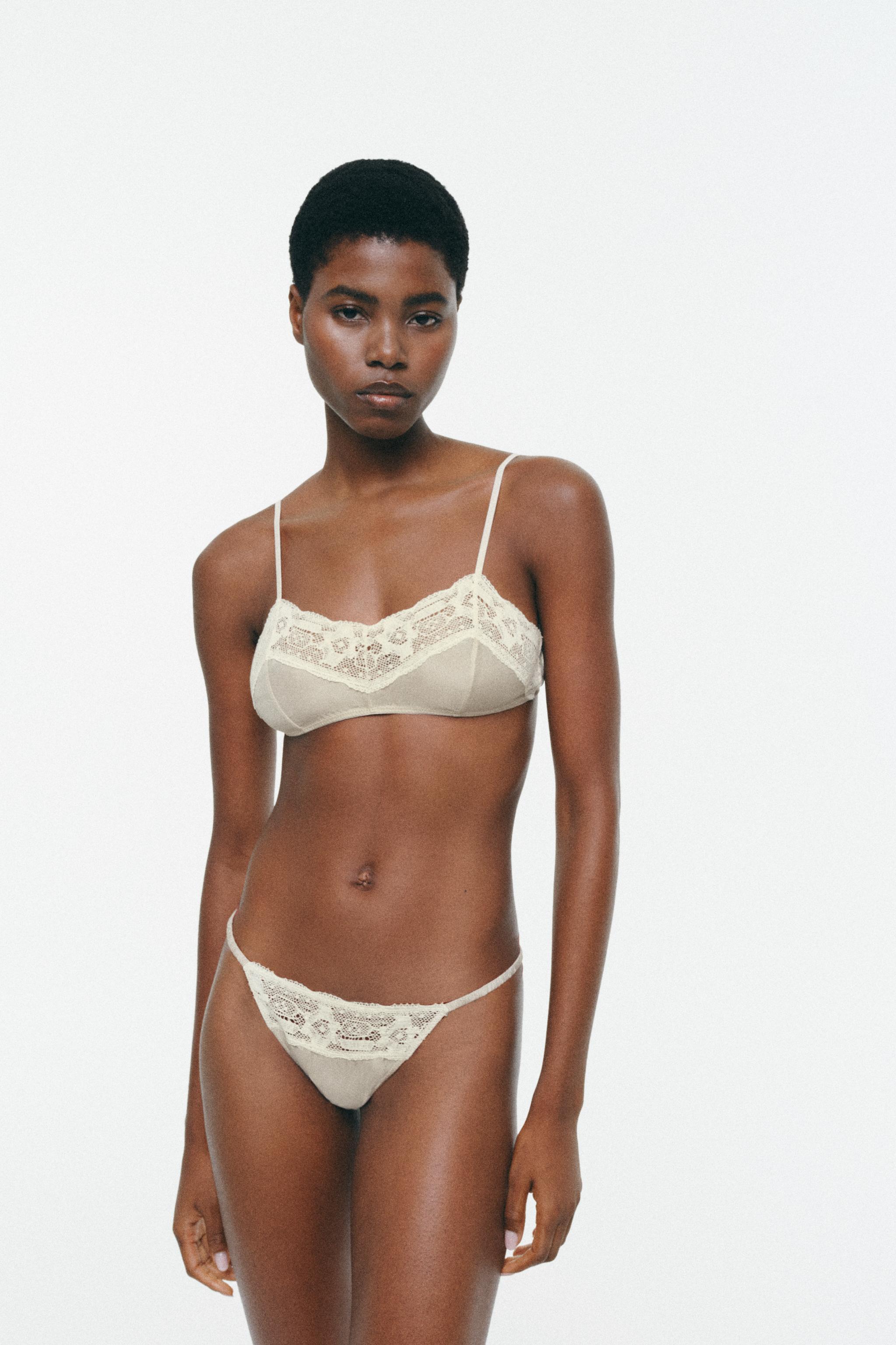100% SILK LACE THONG