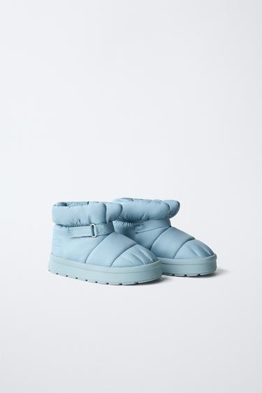 BOTTINES EN NYLON DÉPERLANTES - Bleu de Zara