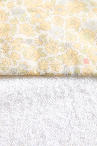 SERVIETTE DE BAIN CAPUCHE BÉBÉ PASSEPOIL FLEUR - Crème de Zara - Image 5