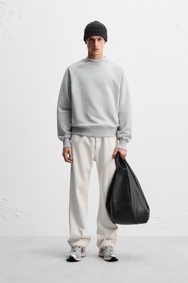 SUDADERA CREW NECK HEAVY WEIGHT - Gris vigoré de Zara - Imagen 0