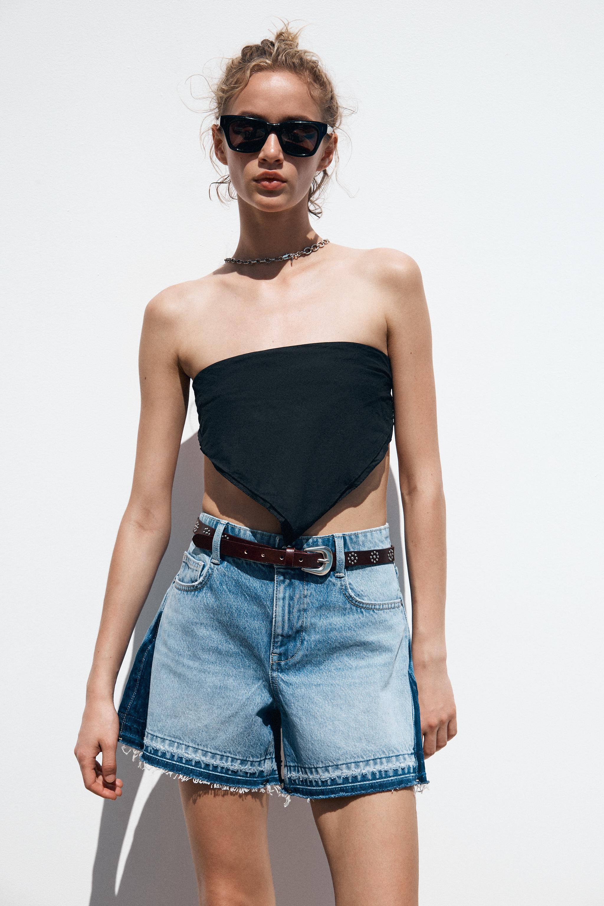 ZARA Z1975 MOM FIT ショートパンツ 4083/029 Z1975 MOM FIT ショートパンツ - ミディアムブルー | ZARA Japan