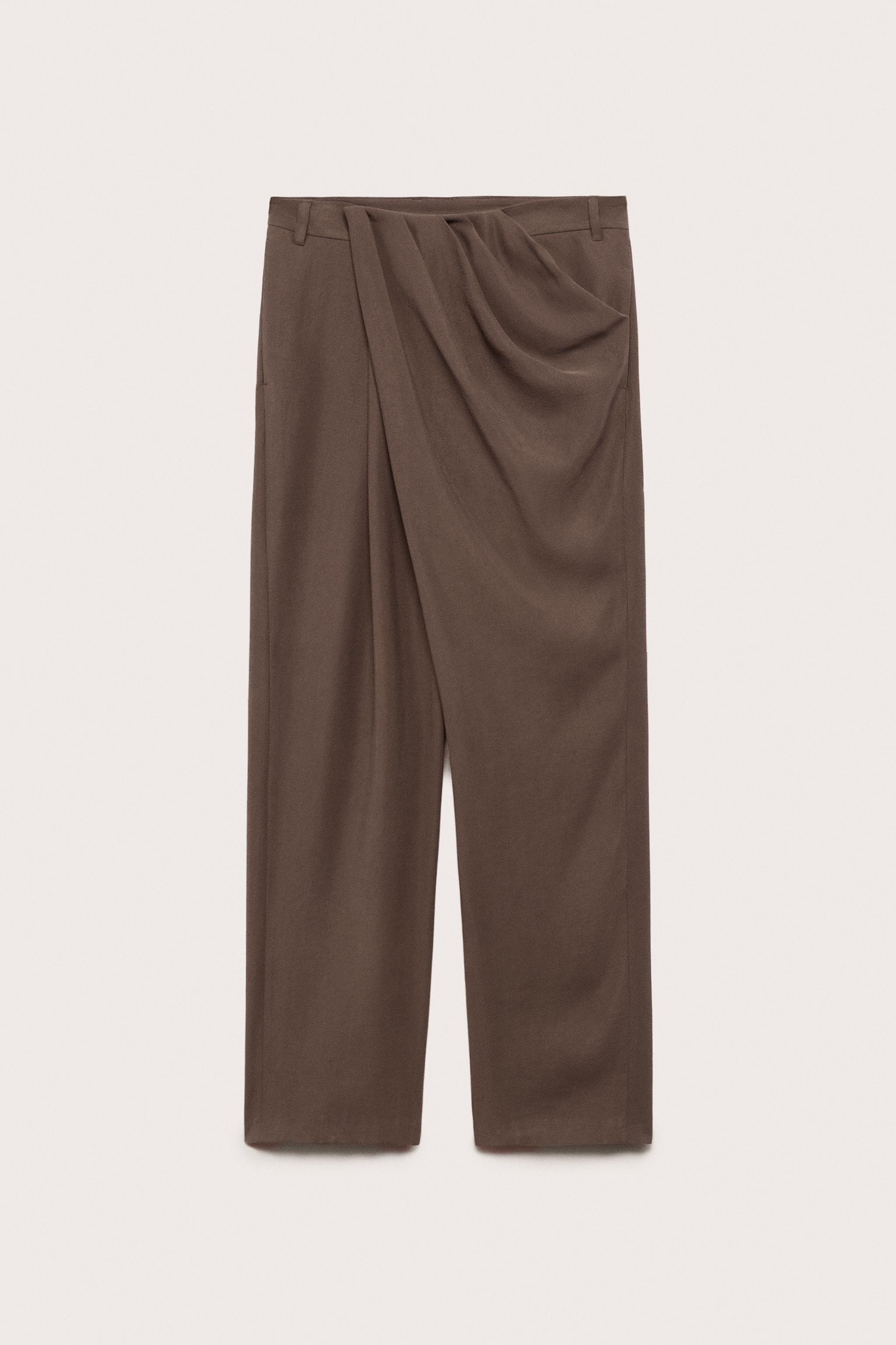 LIMITED EDITION FLOWY DRAPED PANTS — Sand / Marl
