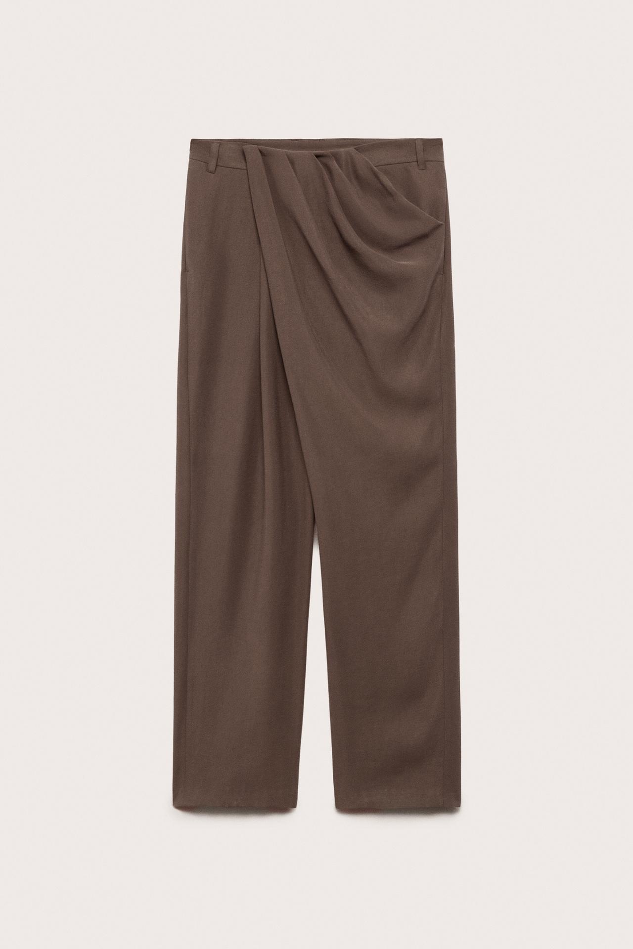 LIMITED EDITION FLOWY DRAPED PANTS — Sand / Marl
