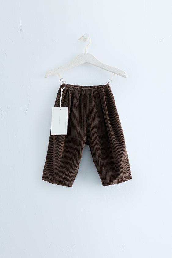 Zara Zara Timeless - Balloon Corduroy Pants - Brown - Image 0