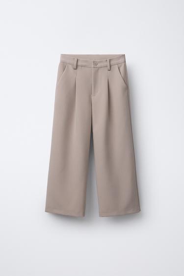 WIDE-LEG SUIT TROUSERS - Sand by Zara - Image 0