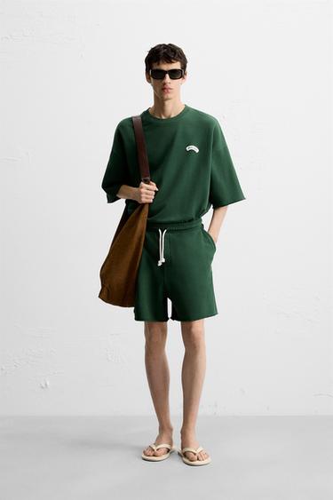CONTRAST PATCH SWEATSHIRT - Green by Zara - Image 0