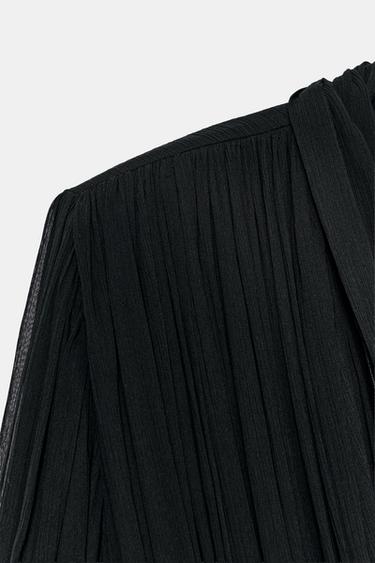 ROBE COURTE DRAPÉE ZW COLLECTION - Noir de Zara - Image 4