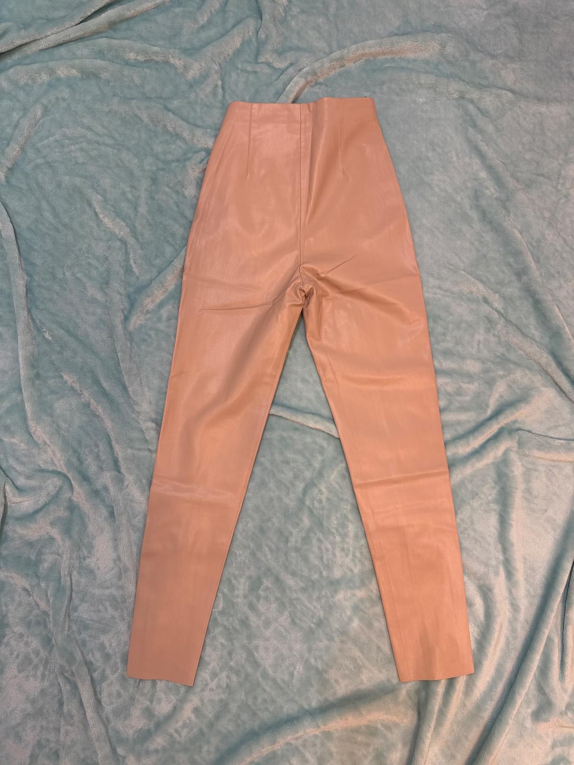 HIGH-WAIST FAUX LEATHER LEGGINGS - Image 2