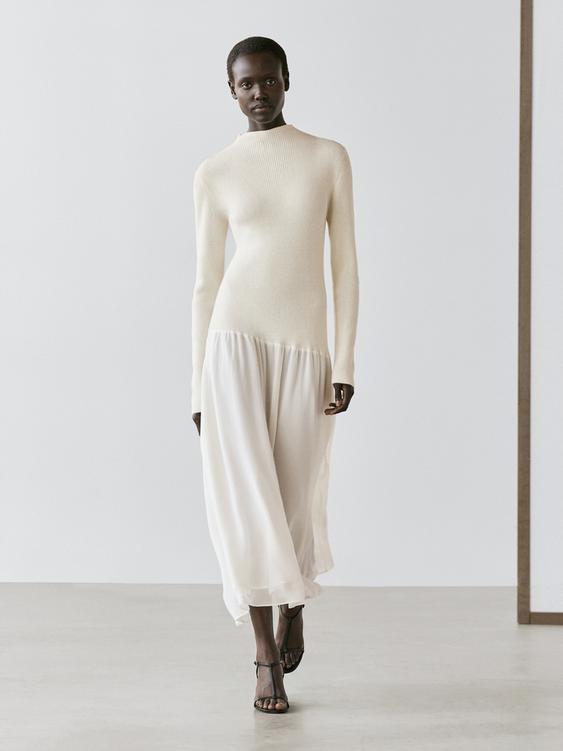 Knit dress with matching detail from Zara - $200