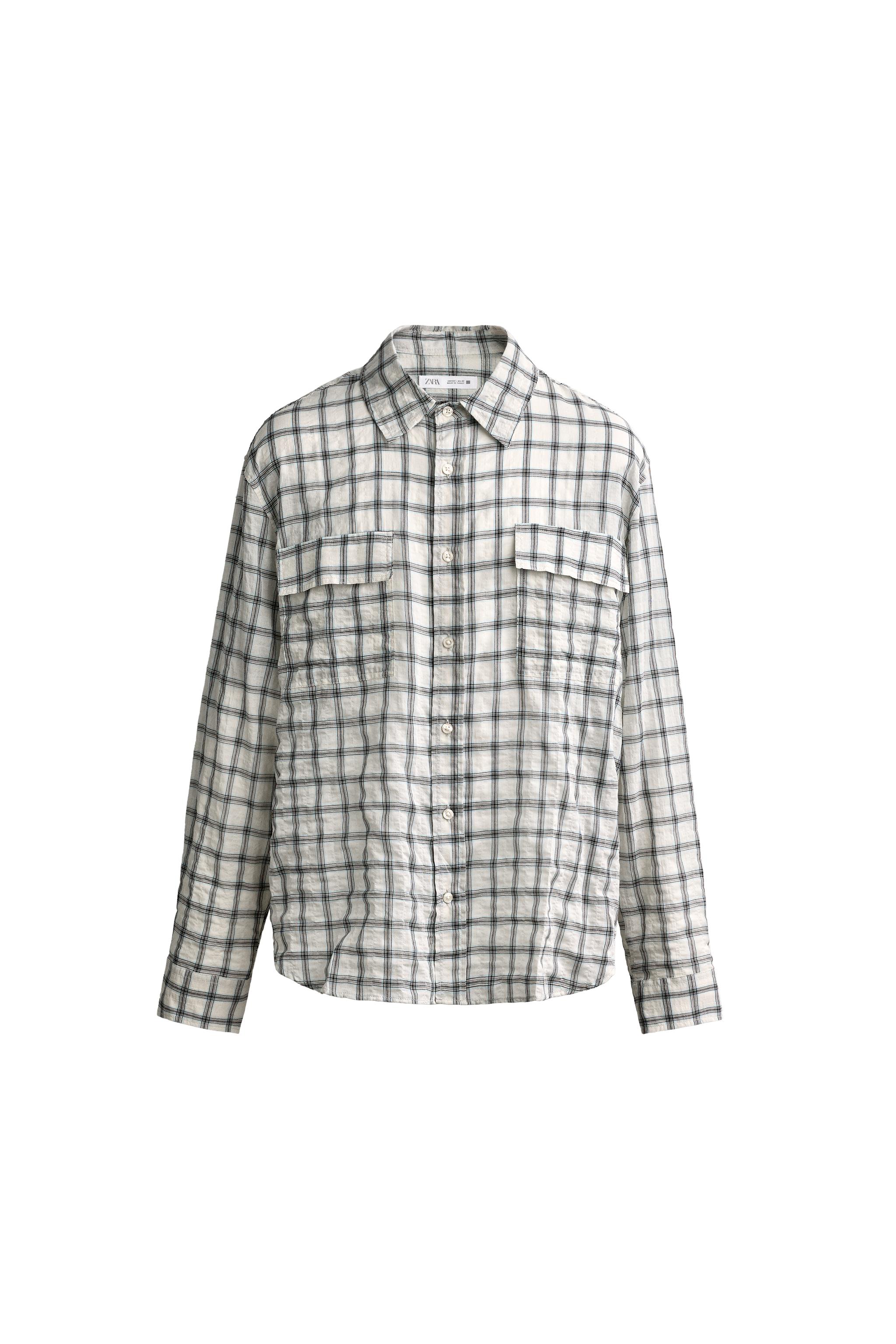 CAMISA RELAXED FIT CUADROS TEXTURA