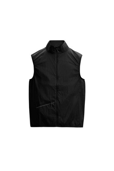 Zara LIGHTWEIGHT TECHNICAL VEST - Black - Image 0