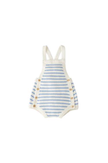 STRIPED KNIT JUMPSUIT