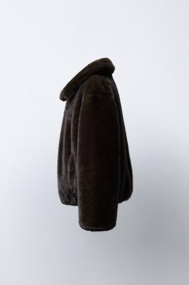 FAUX FUR BOMBER JACKET - Mink by Zara - Image 2