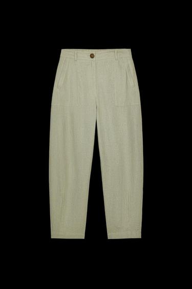 JOGGINGHOSE AUS LEINEN - Khaki von Zara - Bild 0