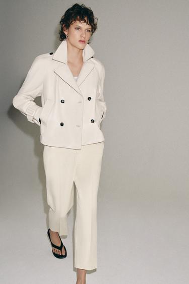 КОЖАНАЯ КУРТКА ZW LIMITED EDITION — ЭКРЮ от Zara