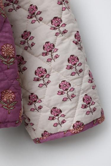 PATCHWORK PUFFER JACKET - Dark pink by Zara - Image 3