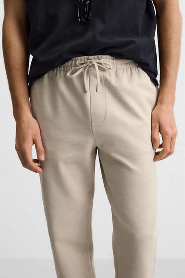 PANTALON TAILLE JOGGER EASY CARE - Sable de Zara - Image 4