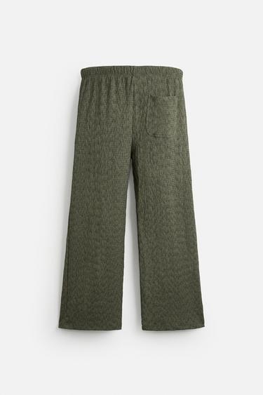 TEXTURED STRUCTURE TROUSERS - Green by Zara - Image 5