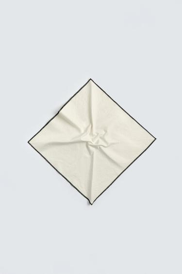 COMBINED TEXTURED BANDANA - Oyster-white by Zara