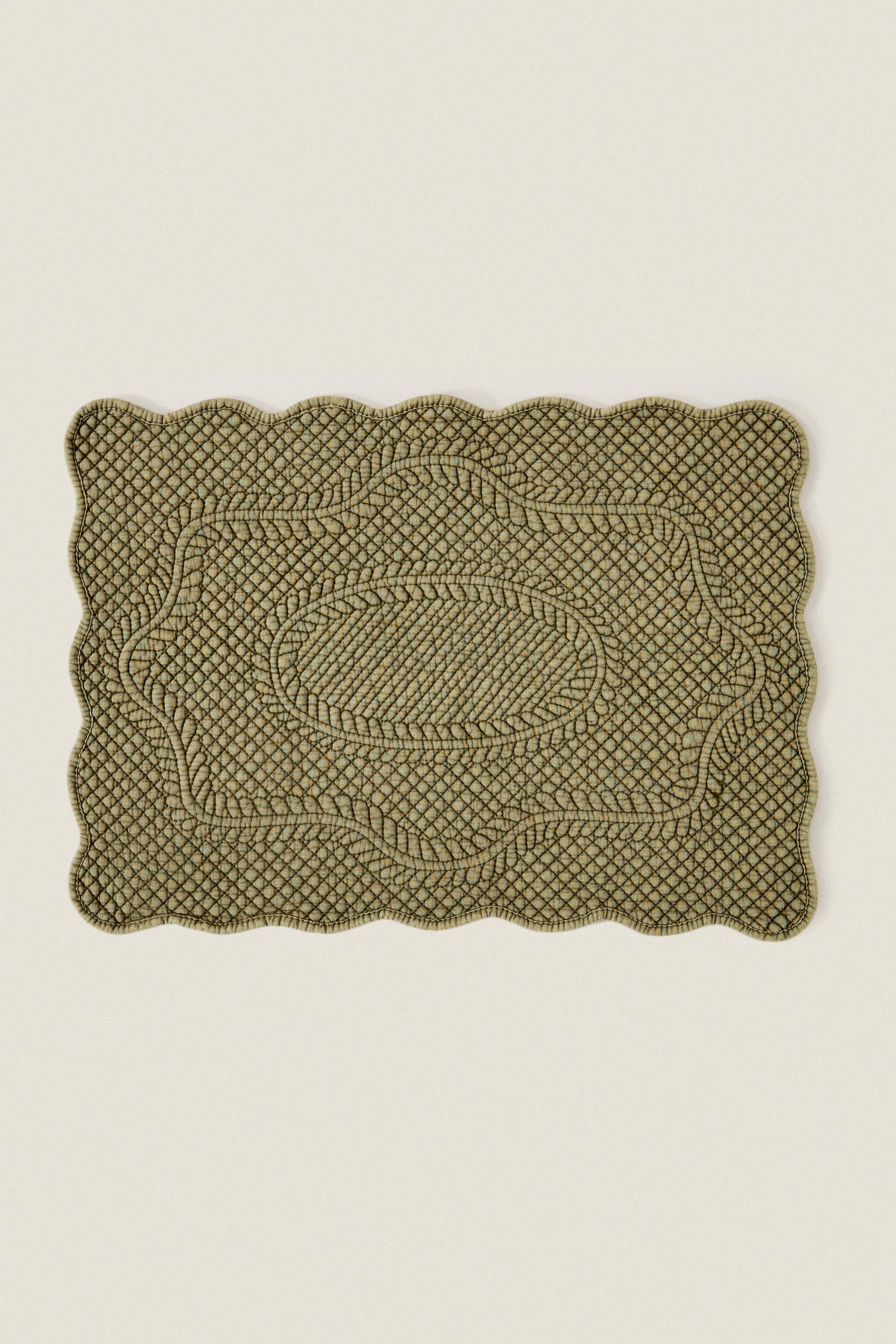 OVAL JUTE DOORMAT - Light beige