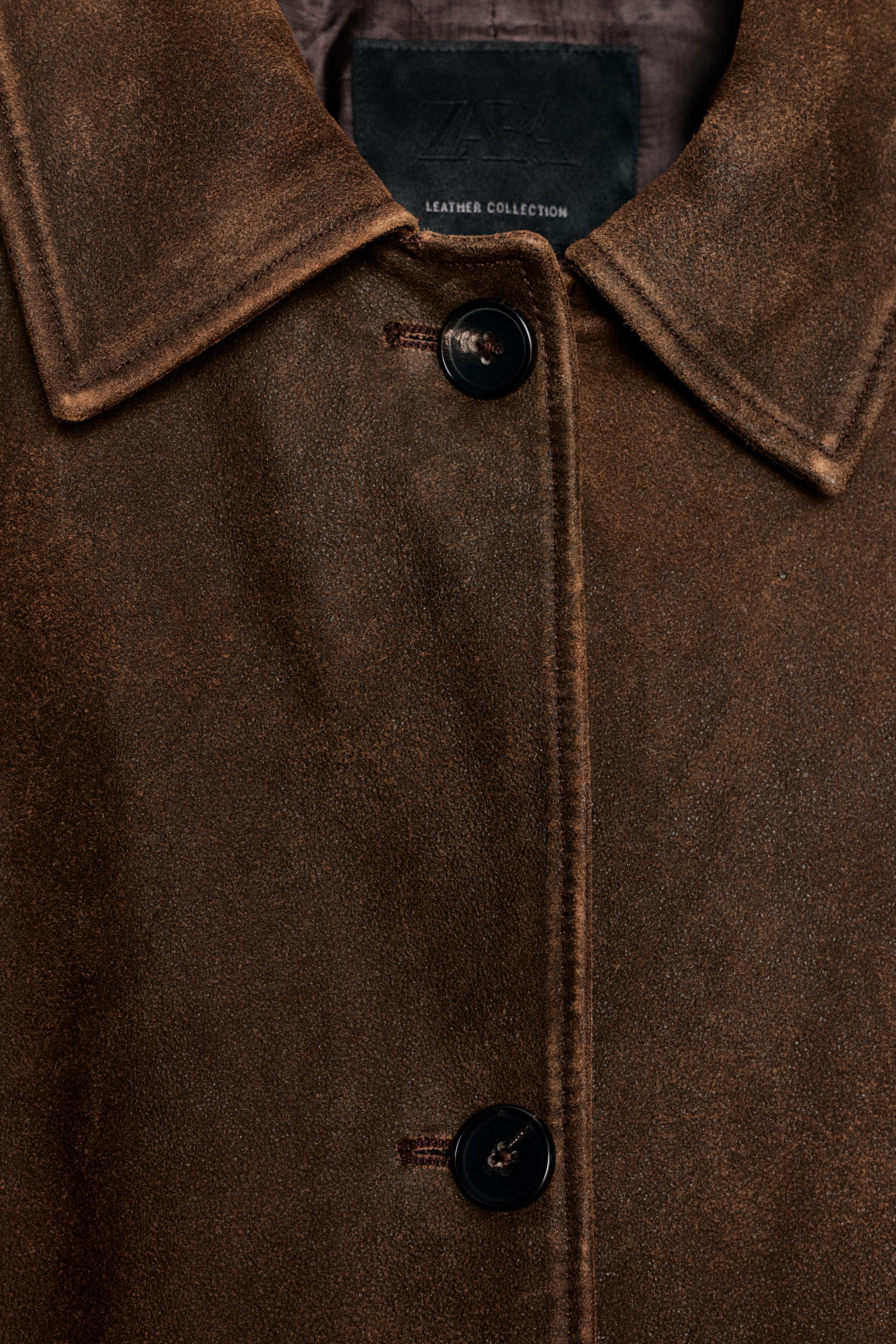 ZW COLLECTION 100% LEATHER LONG COAT
