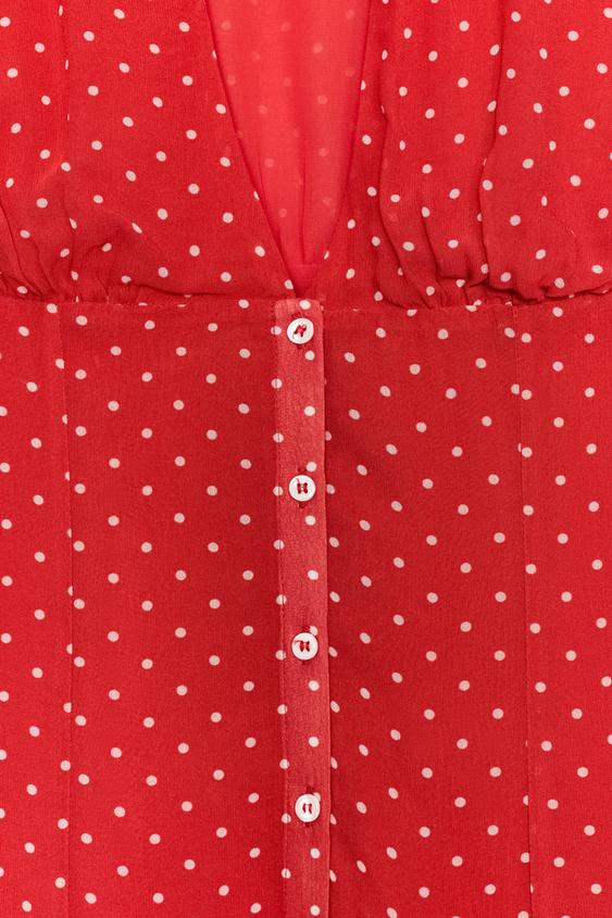 red polka dot dress zara Zara red polka dot dress, Women's Fashion, Dresses & Sets, Dresses on  Carousell