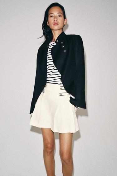 SHORT À PLIS ZW COLLECTION - Blanc cassé de Zara - Image 5