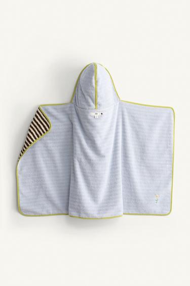 PONCHO TOALLA RAYAS VIVOS CONTRASTE LIMITED EDITION - rayas de Zara