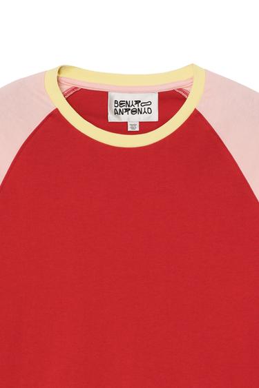 COLOUR BLOCK CROPPED FIT T-SHIRT - Pinks by Zara - Image 4