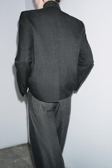ZW COLLECTION STRIPED TROUSERS - Grey by Zara - Image 4
