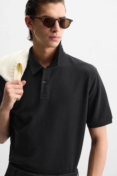 POLO STRUCTURÉ - Noir de Zara - Image 4