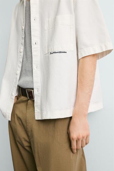 CHEMISE RELAXED FIT IMPRIMÉ GOLF - Blanc de Zara - Image 5