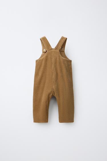 CORDUROY POCKET OVERALLS — Ocher 2