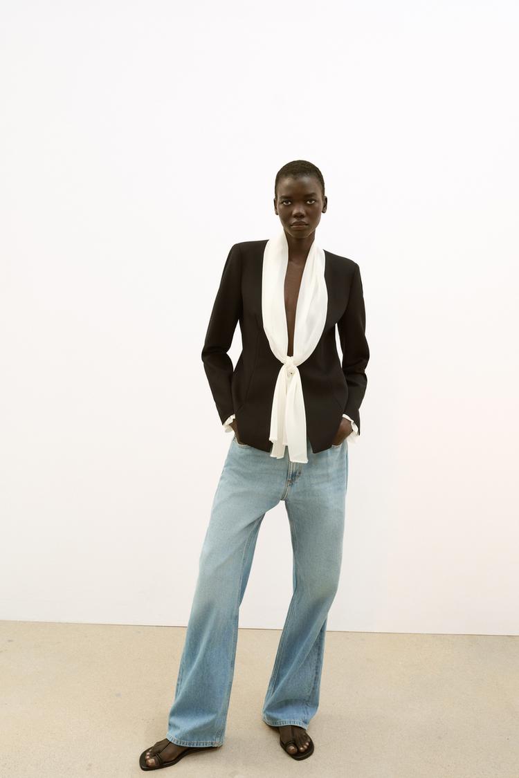 ZARA SCARF TIE BLAZER SET