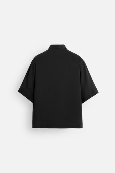 RELAXED FIT FLOWING SHIRT - Black by Zara - Image 6